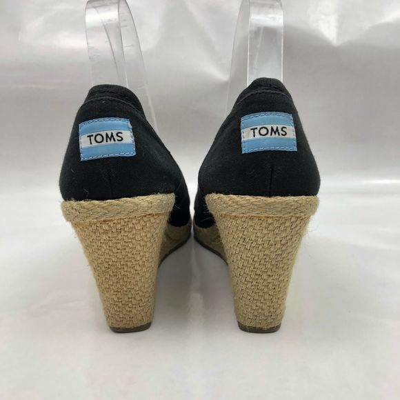 TOMS Canvas Espadrille wedge shoes - Picture 7 of 8
